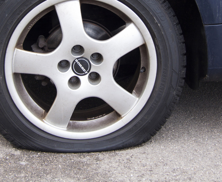 Replacement for Flat Tyre